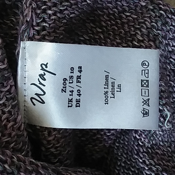 WRAP | linen 3/4 sleeve sweater | purple | 10 - Picture 8 of 8